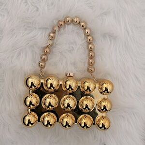 Beautiful fashion bubbles clutch and denim fashion bag bundle